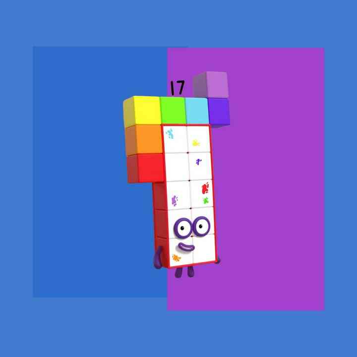 Seventeen Numberblocks 17